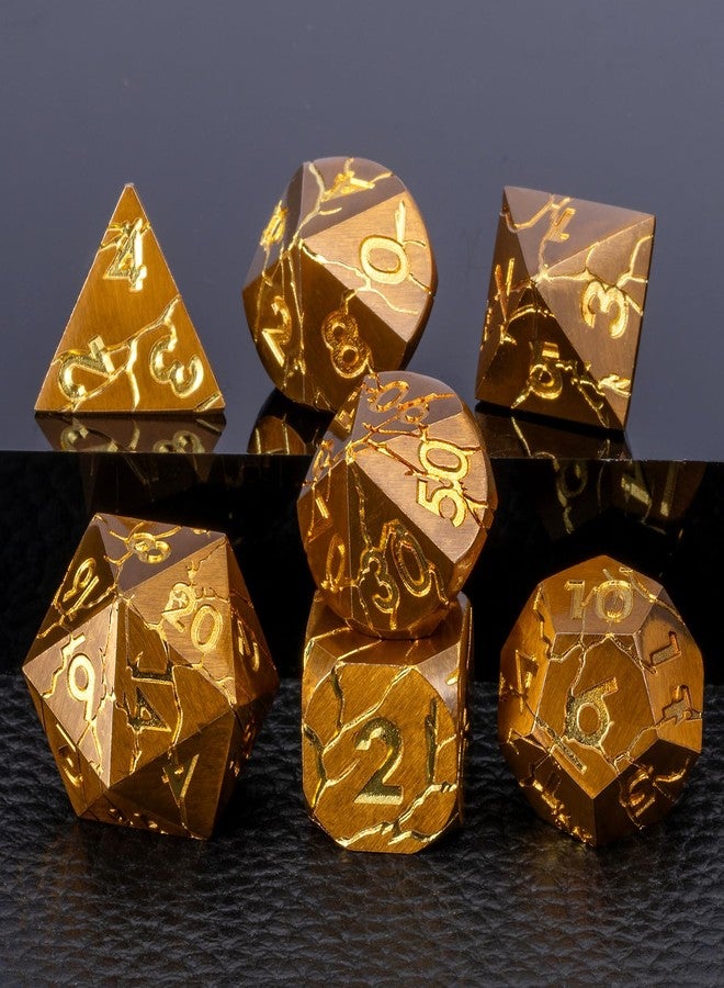 weyano Dungeons and Dragons Dice Metal Dice Set with Gift Case, Polyhedral Dice Set for RPG D&D RPG Tabletop Games Dice Set - Image 4